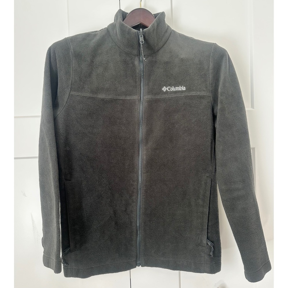 Columbia Womens Fleece Jacket Charcoal Gray Omni-Heat Full Zip Size L